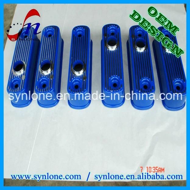 Aluminum Die Casting Painted Blue Rocker Cover for Auto Parts