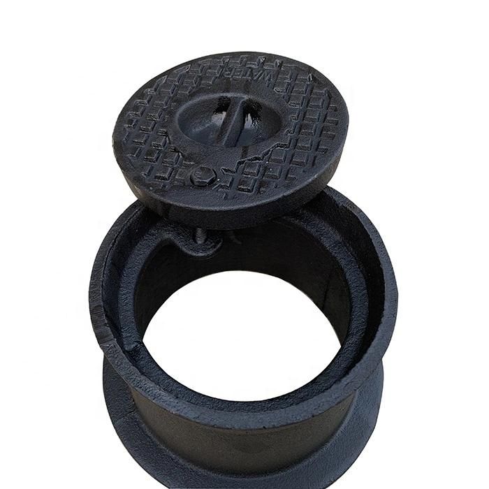 DIN Standard Round Black Ductile Cast Iron Surface Box for Gate Valve