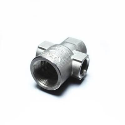 Custom Casting Four Joint Pipe Parts Aluminium T Pipe Connector