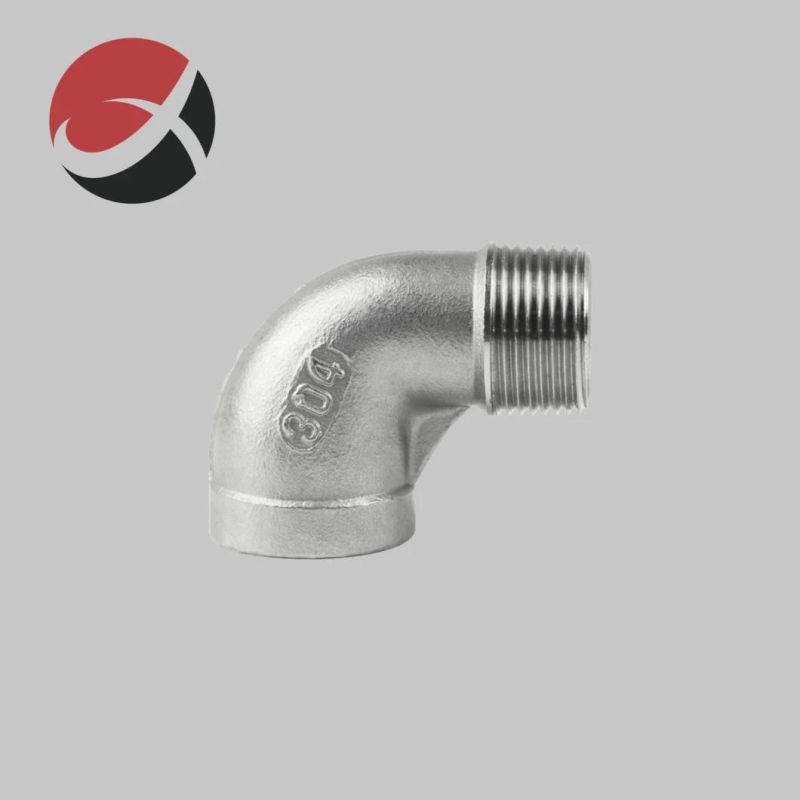 Investment Cast Iron Malleable 90 Degree Male Female Thread Black Stainless Steel Reducing Elbow Pipe Fitting for Valve Accessories Lost Wax Casting Fitting