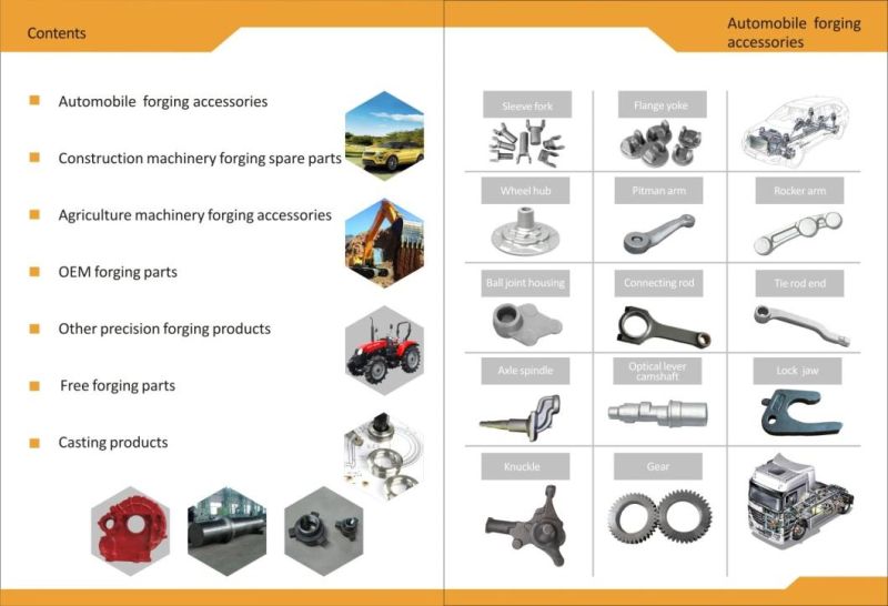 Adopt Hot Die Forging Process to Produce Automobile Spare Parts Construction Machinery Spare Parts Railway Spare Parts