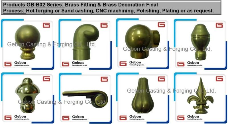 Custom Brass Hot Forging Die Casting Brass Sand Casting for Brass Decorations Parts Brass Lamp Lighting Parts