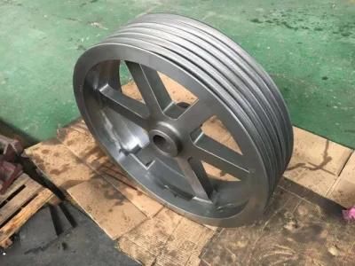 Industrial Custom Sand Casting Pulley Wheel Aluminum Grey Cast Iron Flywheel for Raining ...