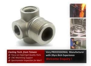 Lost Wax Casting Parts / 4 Ways Pipe Fittings