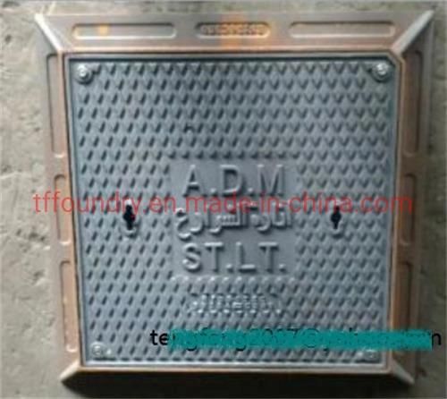 Black Bituminous D. I. Manhole Cover with Aluminium Moulding