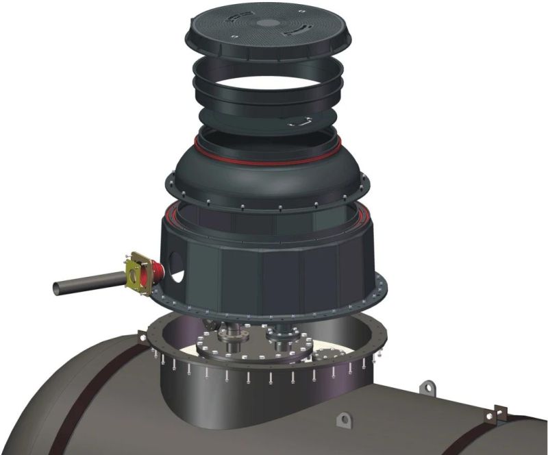 High Quality Pertrol Gas Station SMC Composite Watertight Manhole Covers Fiberglass Resin Waterproof Manhole Cover FRP Sealed Lock Inspection Manhole Well Cover
