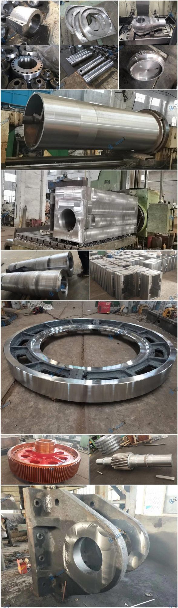 Customized Large Diameter Casting Steel Spur Gear Wheel Coal Mill Girth Gear Rotary Kiln Ring Gear