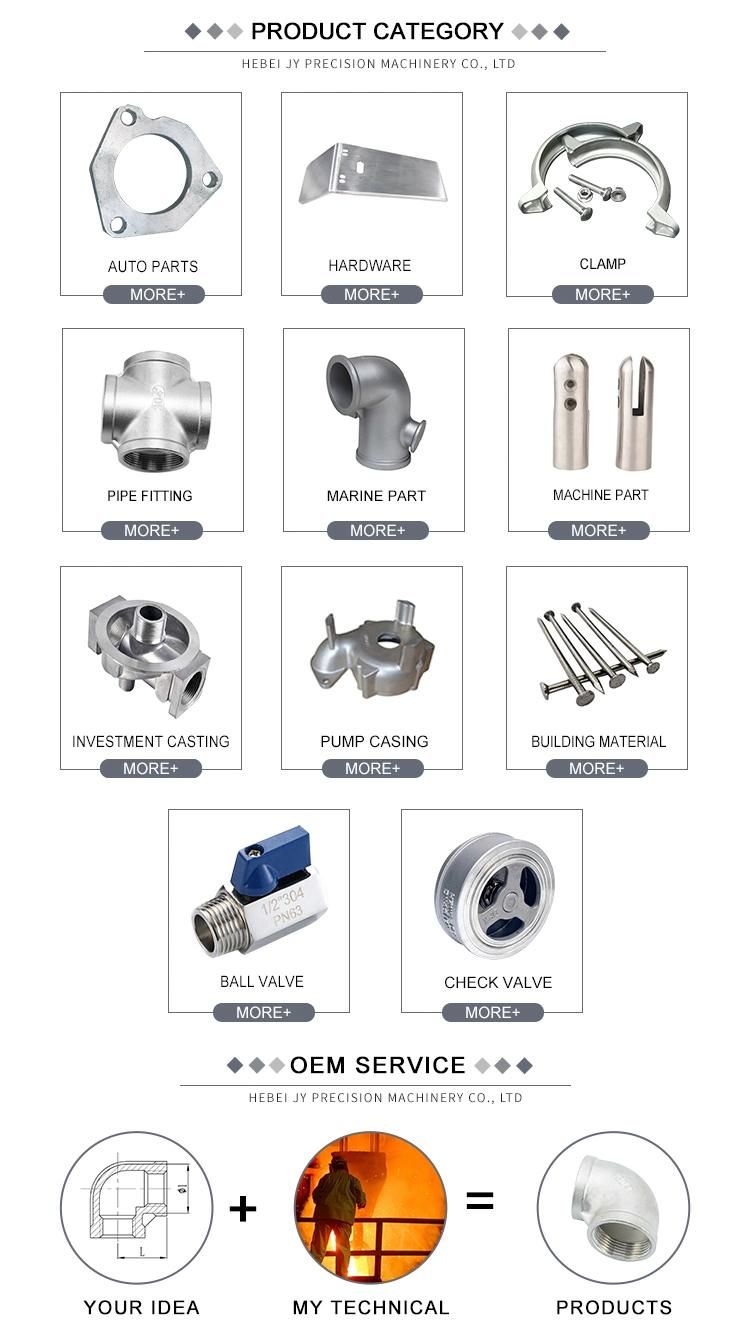 OEM Supplier Precision Casting Stainless Steel Customized SS304/316 Auto Car Spare/ Embroidery Machine/ Motor Parts/ Body Part