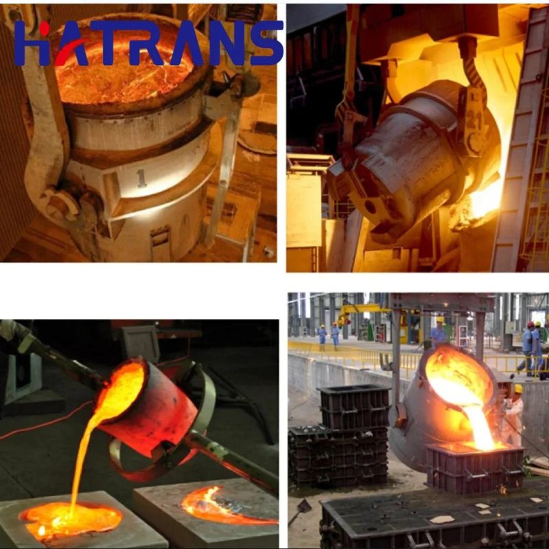 Iron Ladle for Casting in Steelmaking Plants and Foundries Carry out Pouring Operations Molten Casting Ladle