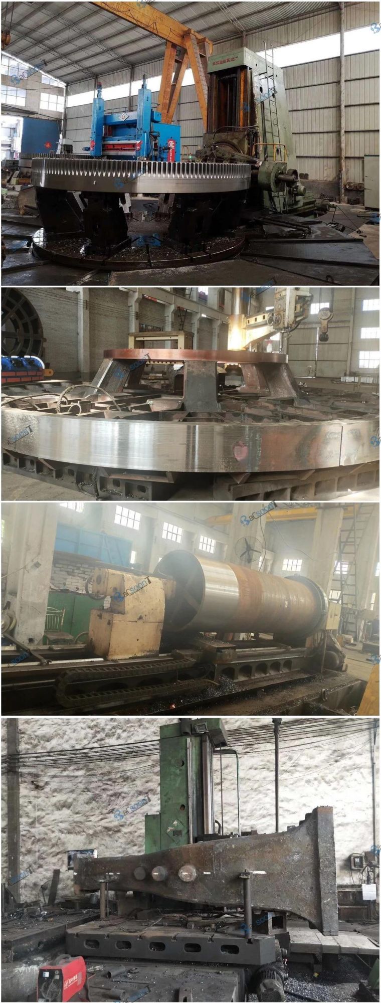 Large Diameter Casting Steel Spur Gear Wheel Coal Mill Girth Gear Rotary Kiln Ring Gear
