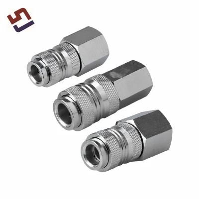 Metal One Touch Coupler Set Air Compressor Hose Connectors Fitting Quick Connect Couplings