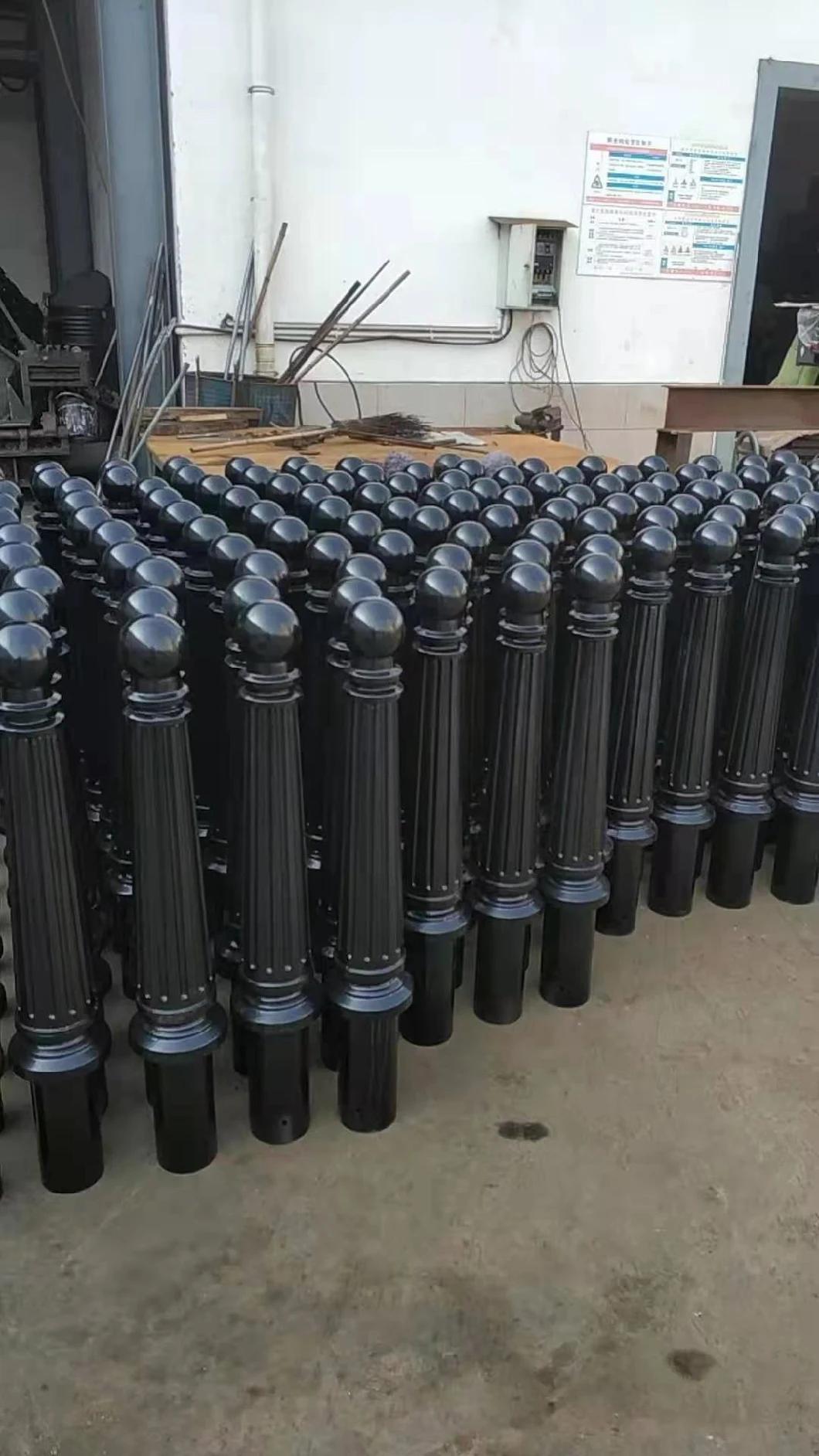 Wholesale Cast Iron Outdoor Black Columnar Roadblock Security Removable Parking Street Road Safety Traffic Barrier Bollard