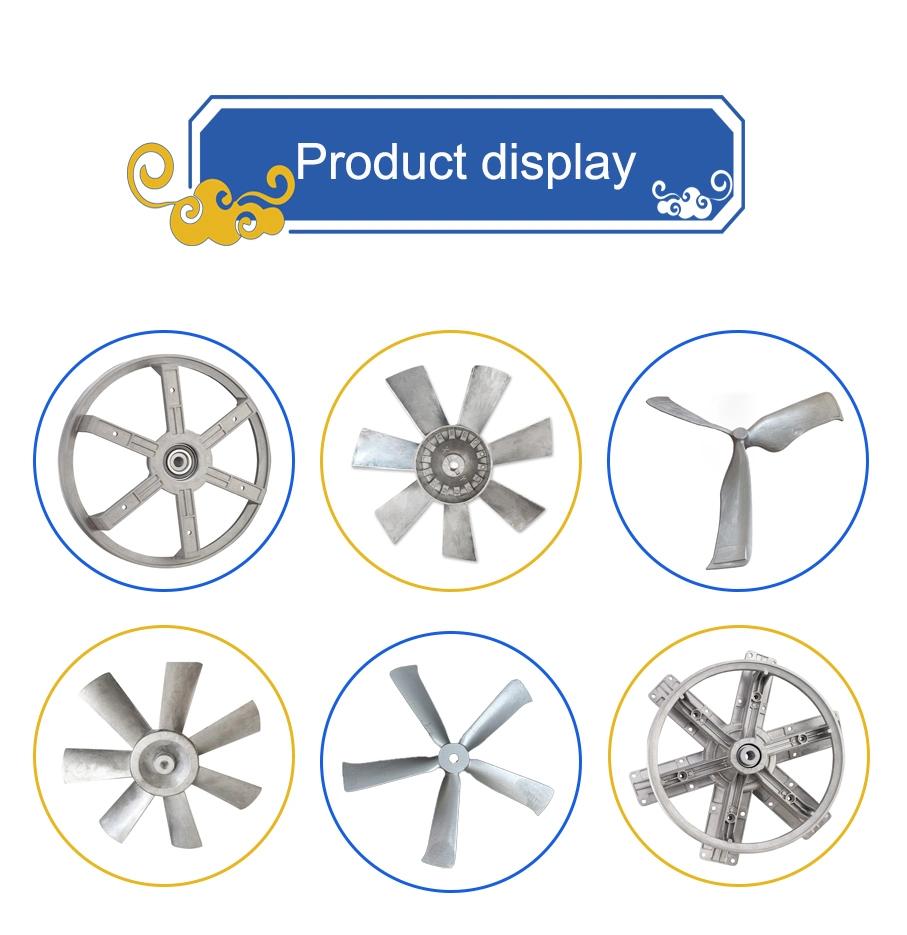 Hot Sale Custom Die Casting Fan Impeller Aluminium Blades for Exhaust Fan