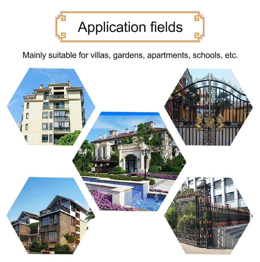 OEM Power Coated Castings Wrought Iron Garden Fence Forhousing Decoration