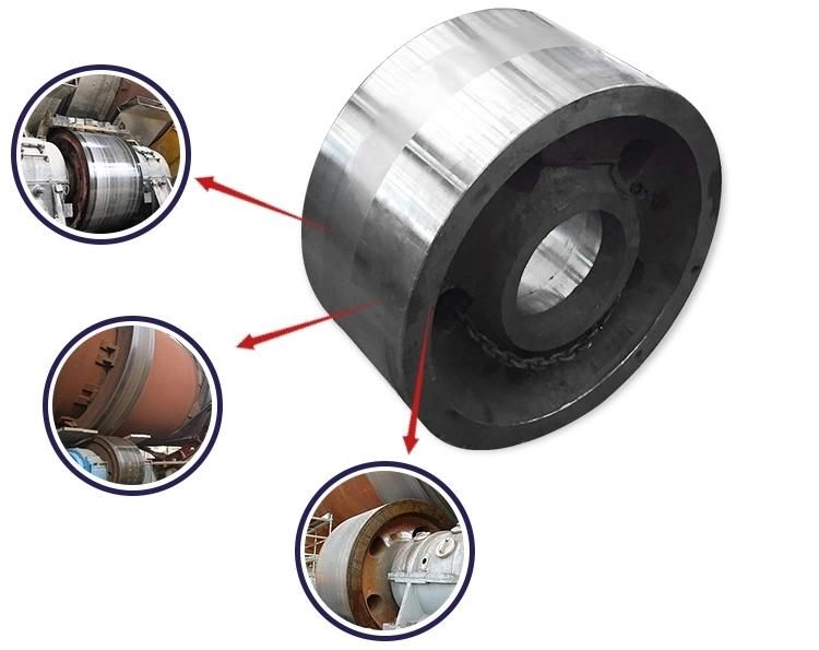 Customized Large High Precision Cast Steel Rotary Kiln Riding Wheel for Mining Cement Industry