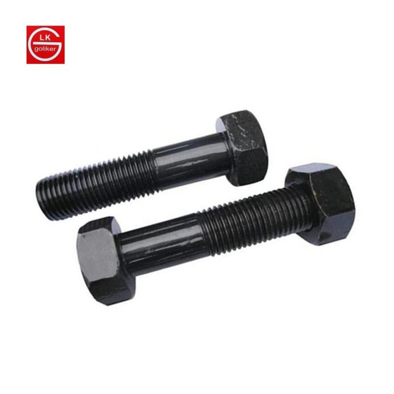 Railway Heavy Hex Bolt Black Plain for Railway Fitting