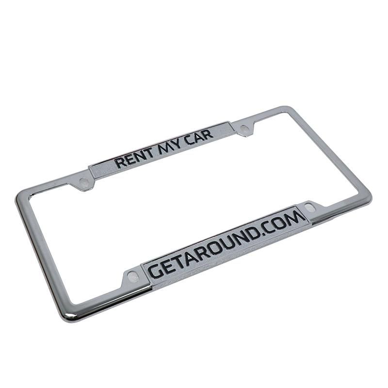 Surface Plating Zinc Die Casting Car Licence Plate Frame