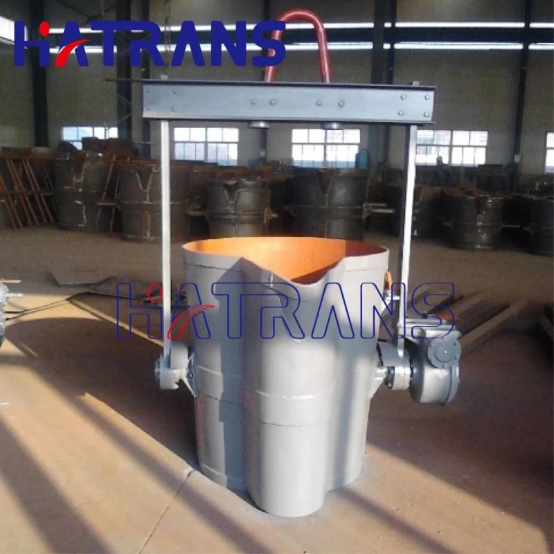 Iron Ladle for Casting Used in Steelmaking Plants and Foundries Carry out Pouring Operations Molten Casting Ladle