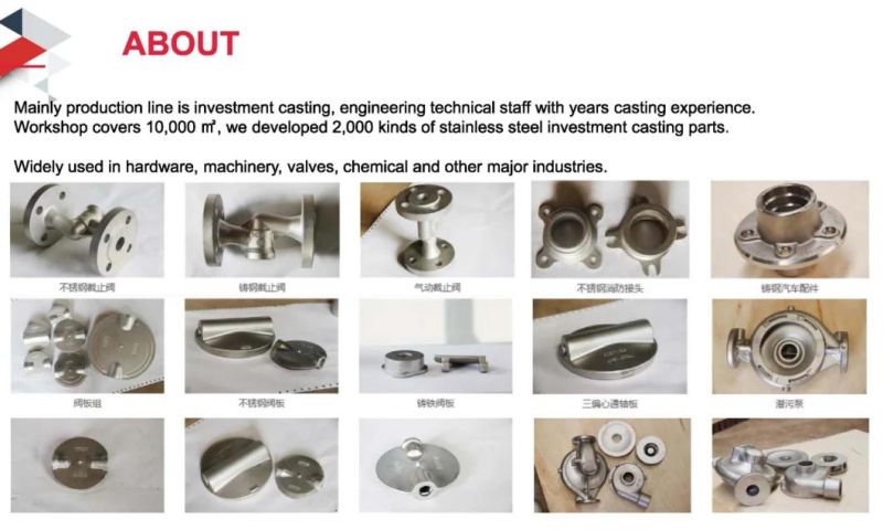 Custom High Precision Investment Casting Metal Stainless Steel Lost Wax Investment Casting