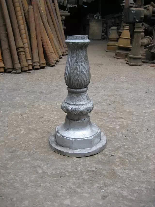 OEM Ductile Cast Iron Alloy Steel Street Garden Facilities Casting Outdoor Lamp Base Cast