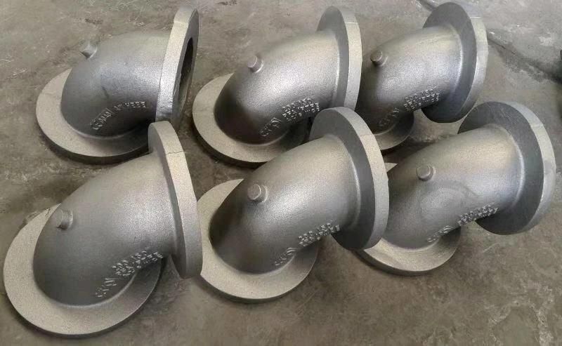 OEM Stainless Steel Precision Investment Casting Three Way Elbow Pipe Connectors Fittings Carbon Iron Double Flanges Pipe Fitting