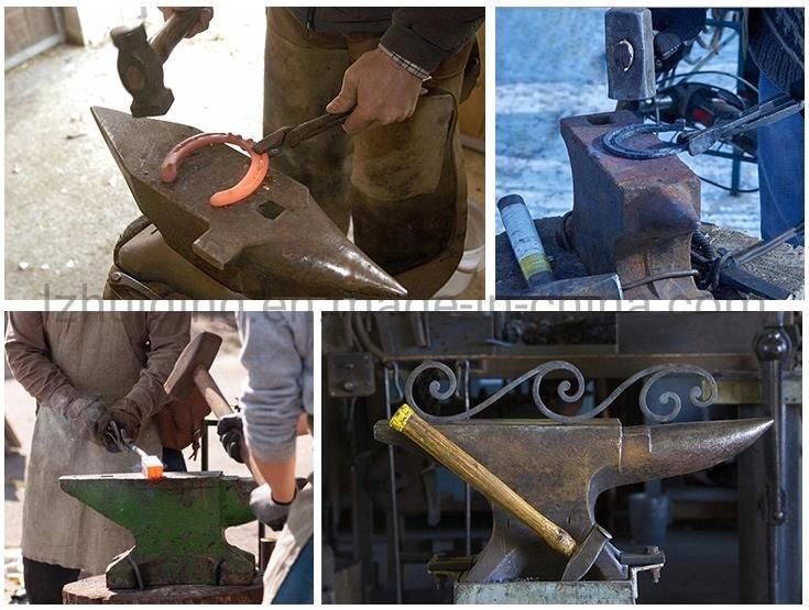 Factory OEM Custom Cast Steel Blacksmith Anvil with Round Horn Precision Casting Lost Wax Investment Casting Parts