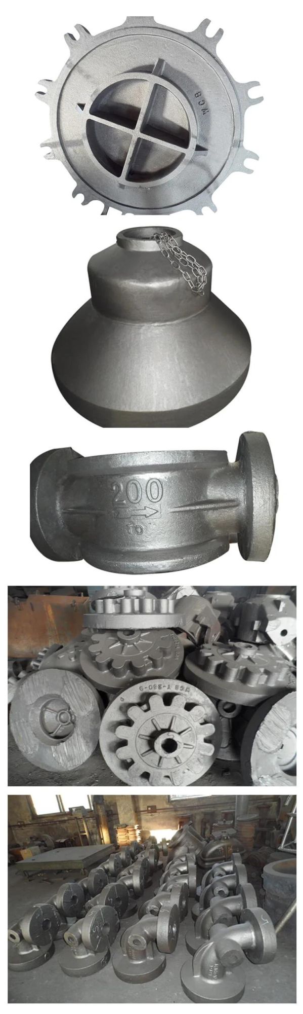 Densen Customized Super Large Cast Steel Part, Carbon Steel Cast Parts or Stainless Steel Casting, Huge Steel Casting