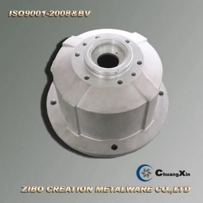 Aluminum Gravity Die-Cast Flange Shell of Reducer Gearbox, ADC12 Aluminum Casting