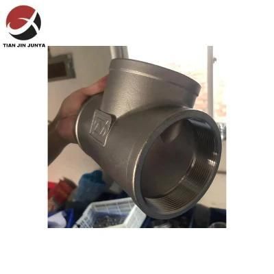 Investment Precision Casting Stainless Steel Screwed Equal Reducing Tee