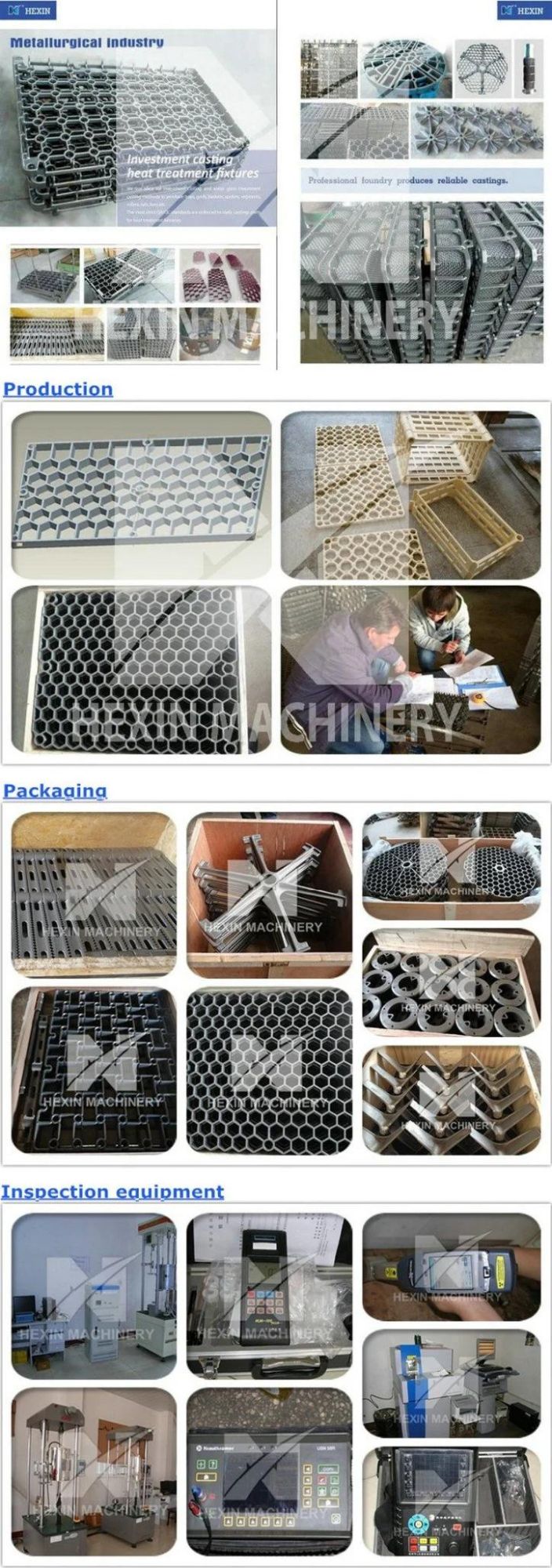 Batch Skid and Roller Cast Trays for Aichelin Heat Treatment Furnace Made by Lost Wax Investment Casting ASTM A297 Ht Hx61024