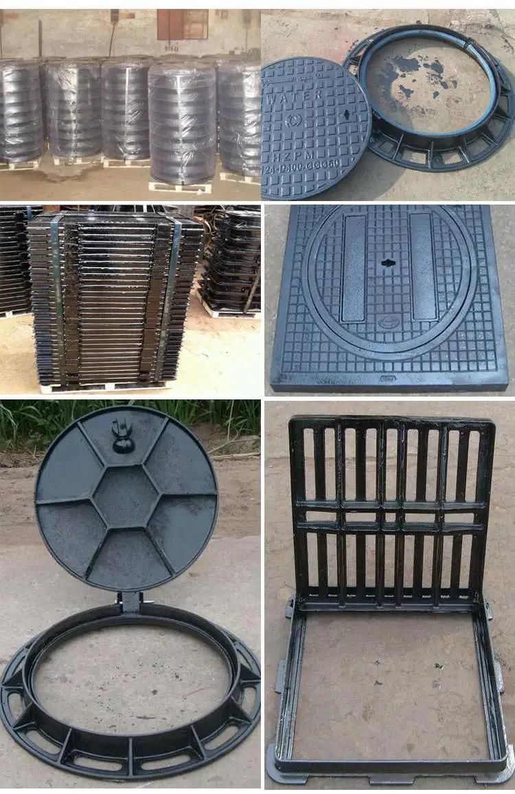 Densen Customized Ductile Iron Manhole Cover with Hinge and Lock, Water Tank Manhole Cover, Rectangular Manhole Cover