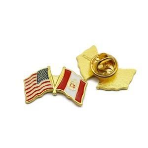 Aluminum Die Casting for Custom Flag Lapel Pin Souvenir Metal Badge