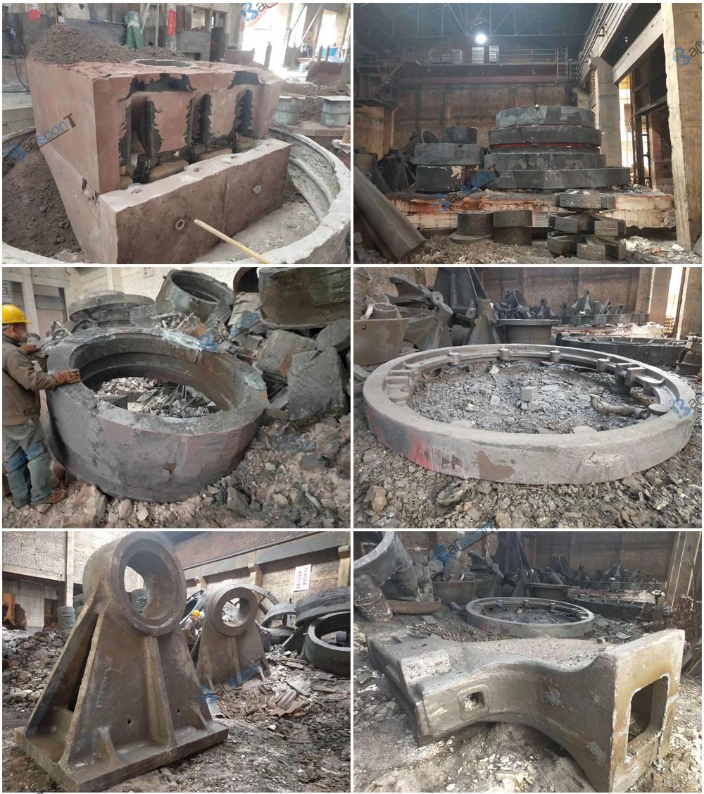 Large Diameter Cast Steel Spur Gear Wheelcoal Mill Girth Gearrotary Kiln Ring Gear with Precision Machining