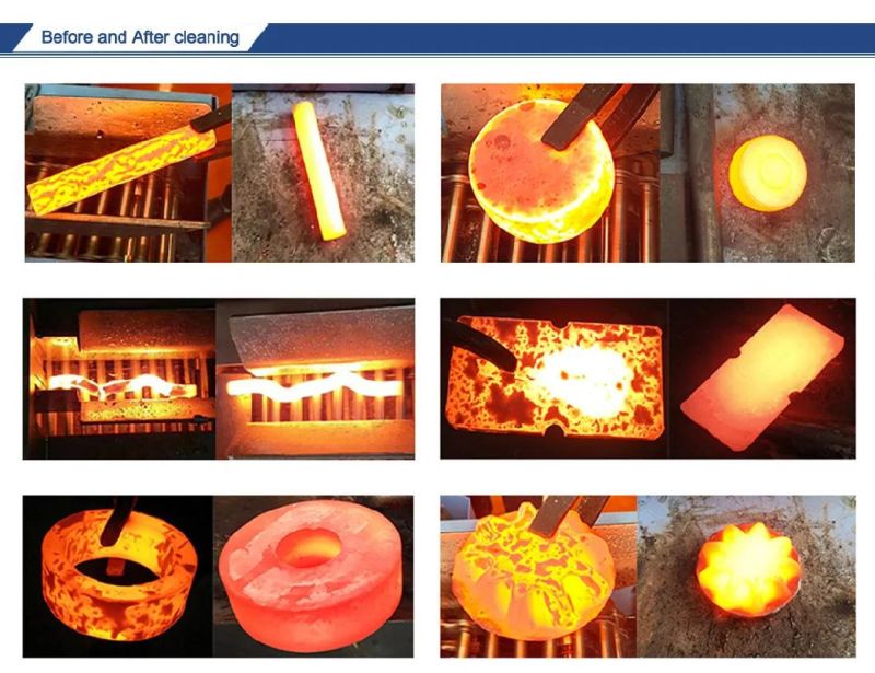 Drive Shaft Bolts Shift Gears Induction Heating Furnace Remove The Oxide Scale on The Forging Surface by Sand Blasting Iron Scale Removal Machine