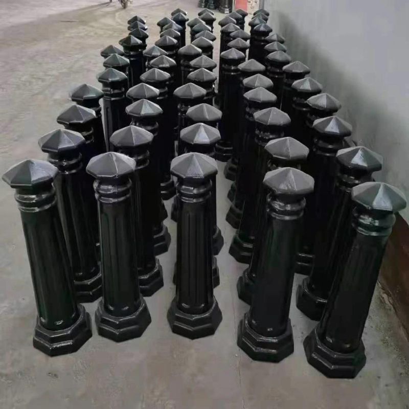 China Factory OEM Sand Casting Black Ductile Iron Aluminum Steel Parking Decorative Mooring Bollard Road Street safety Facility
