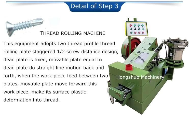 Self Tapping Drywall MDF Screw Making Machine /Cold Heading Machine/Thread Rolling Machine
