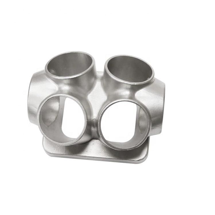 Customized Stainless Steel Machinery Parts Lost Wax Casting Tee Threaded Pipe Fittings