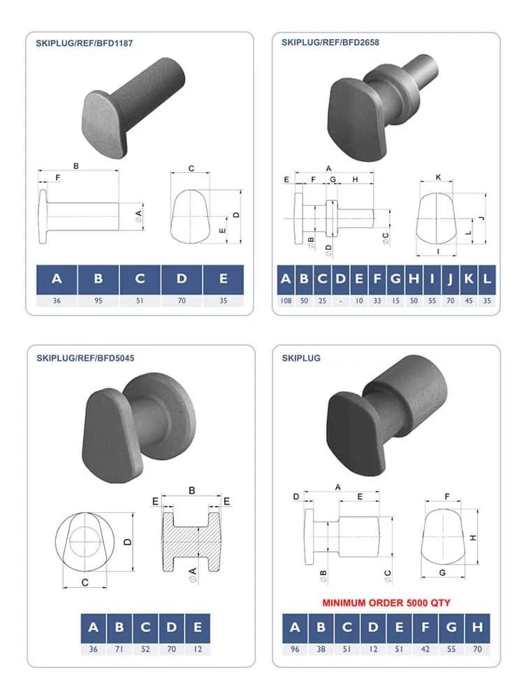 Densen Customized Carbon Steels Forgings Skip & Container Components