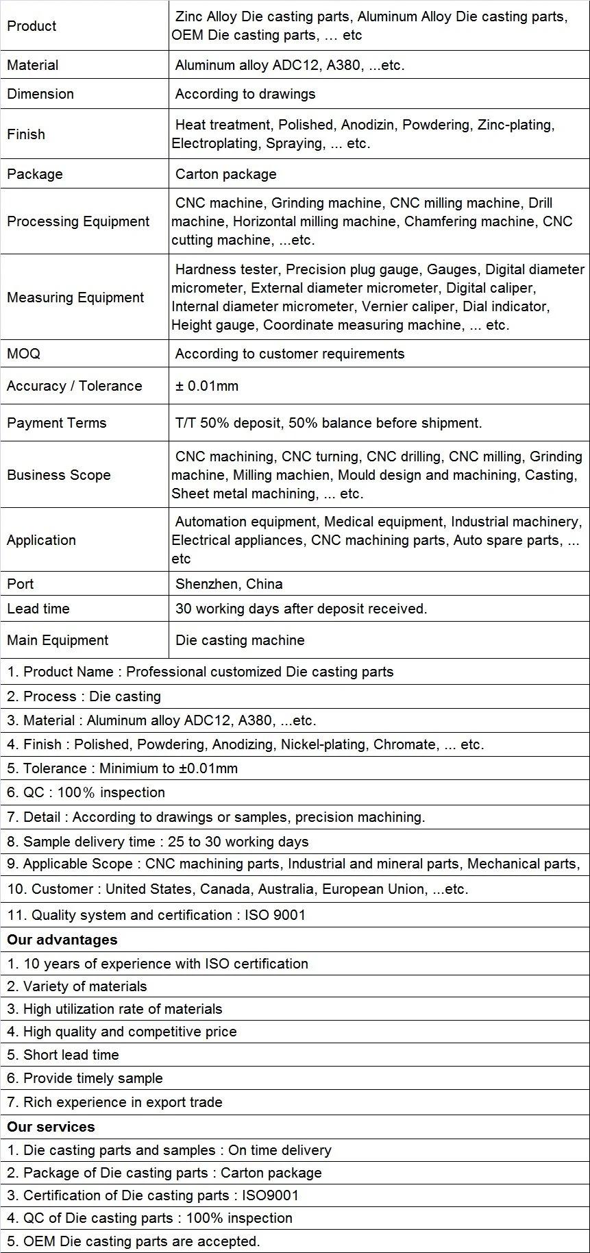 OEM Precision Casting for Auto Parts