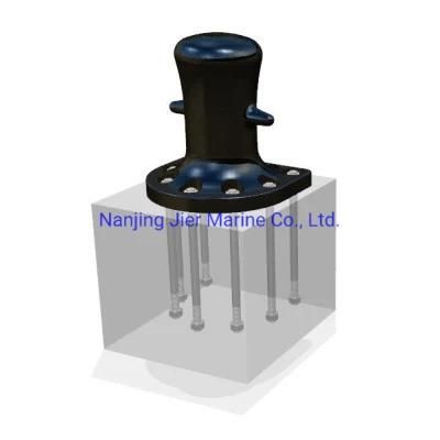 Mooring Bollard Single Bitt Bollard Terminal Wharf Marine Bollard with Anchors