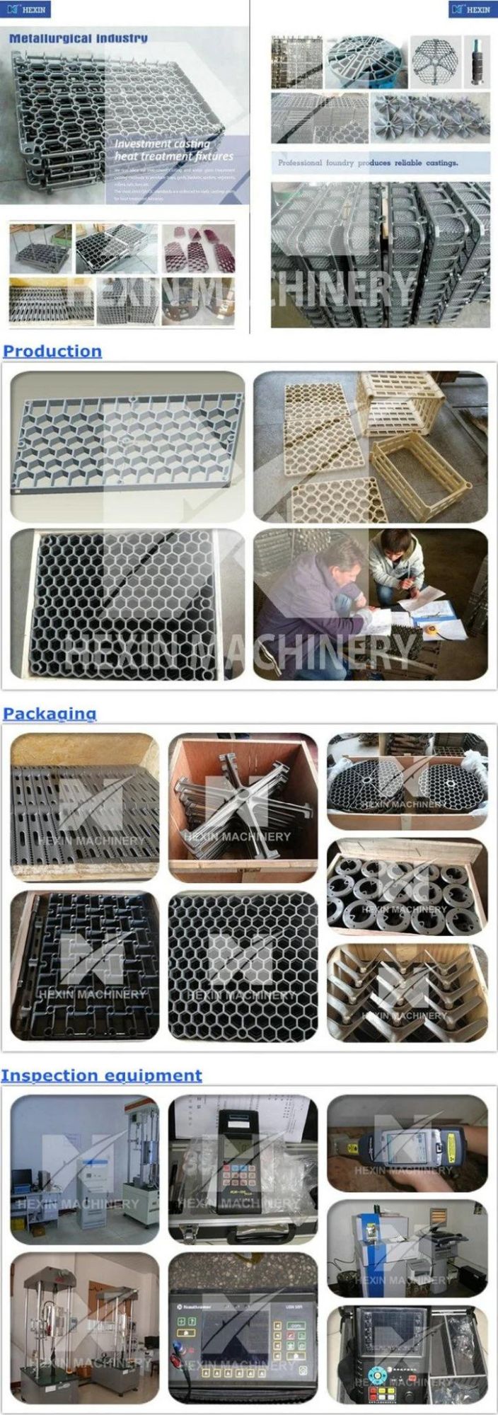 High Nickel and Chrome Alloy Cast Tray by Investment Casting Hx61022