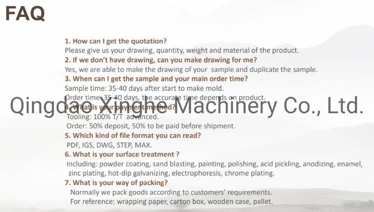 OEM Aluminum Alloy High Pressure Die Casting Machinery Parts
