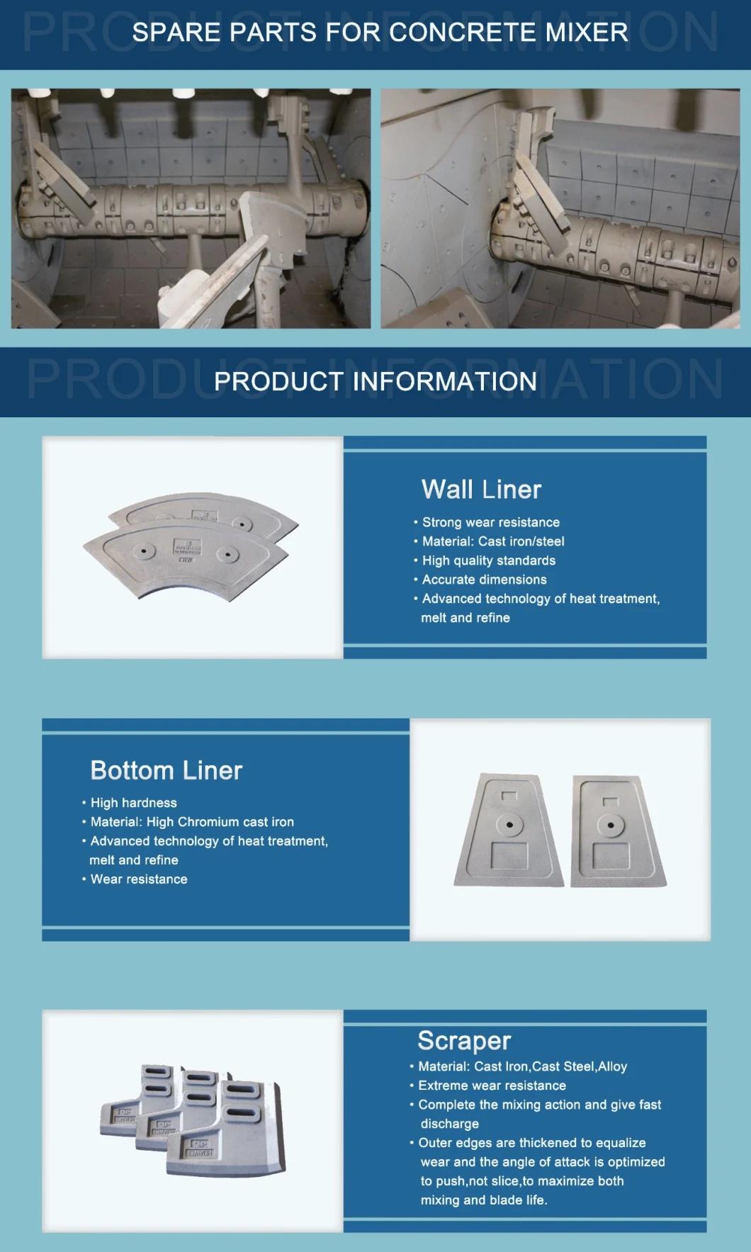 Sicoma Cement Mixer Wear Resistant Parts Mixing Arm