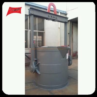 0.5-25ton Hooking Lift Foundry Hot Metal Ladle for Steel Casting