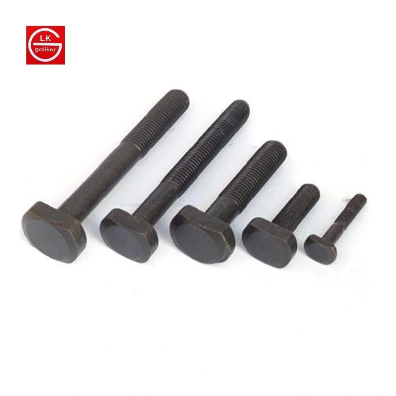 Railway Heavy Hex Bolt Black Plain for Railway Fitting