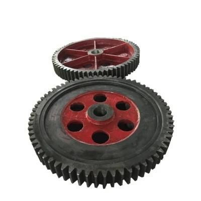 OEM Ductile Iron Cast Steel Large Diameter Sand Casting Helical Tooth Spur Mill Gear Wheel