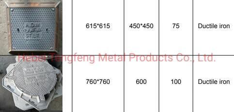 China D400 Test Load Square Frame Two Semi-Circle Manhole Covers