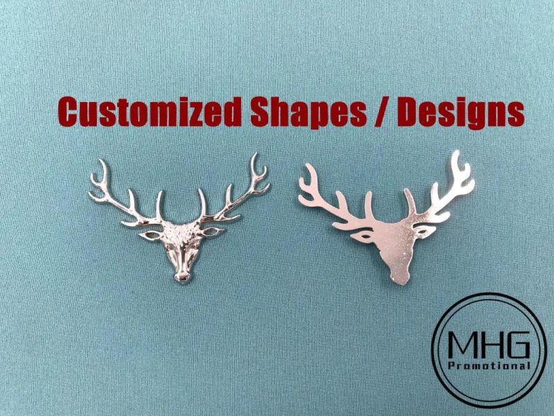 Custom Moulded Logo 3D Zinc Alloy Metal Parts for Decoration