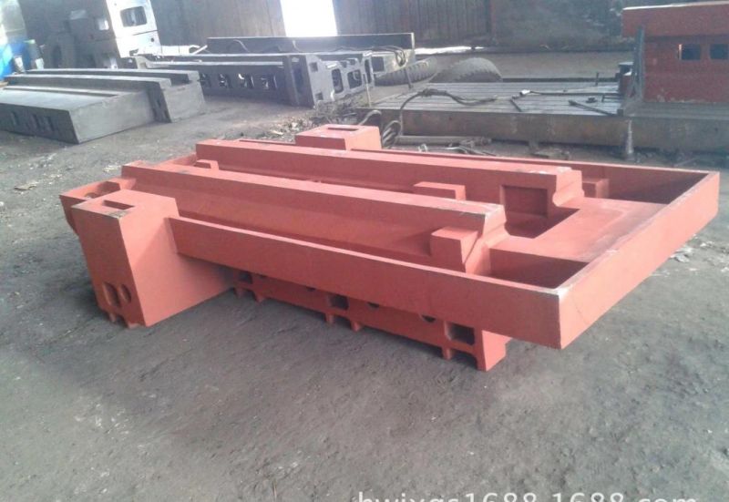 Cast Iron CNC Machine Parts Large Lathe Bed, Machine Tool Base Casting