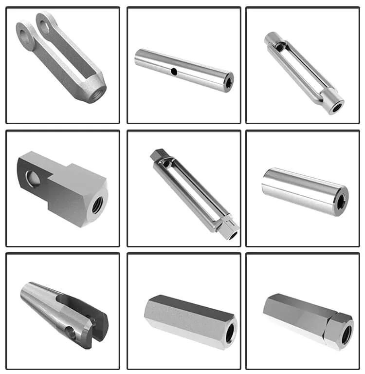 Densen Customized Carbon Steels Forgings Tension System Components for Modern Architecture, Fork Ends or End Fittings